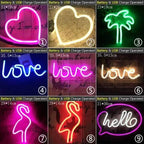 High Quality Wholesale LED Neon Night Light Sign Wall Art Sign Night Lamp Xmas Birthday Gift Wedding Party Wall Hanging Neon Lamp Home Decor Stevvex