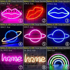 High Quality Wholesale LED Neon Night Light Sign Wall Art Sign Night Lamp Xmas Birthday Gift Wedding Party Wall Hanging Neon Lamp Home Decor Stevvex