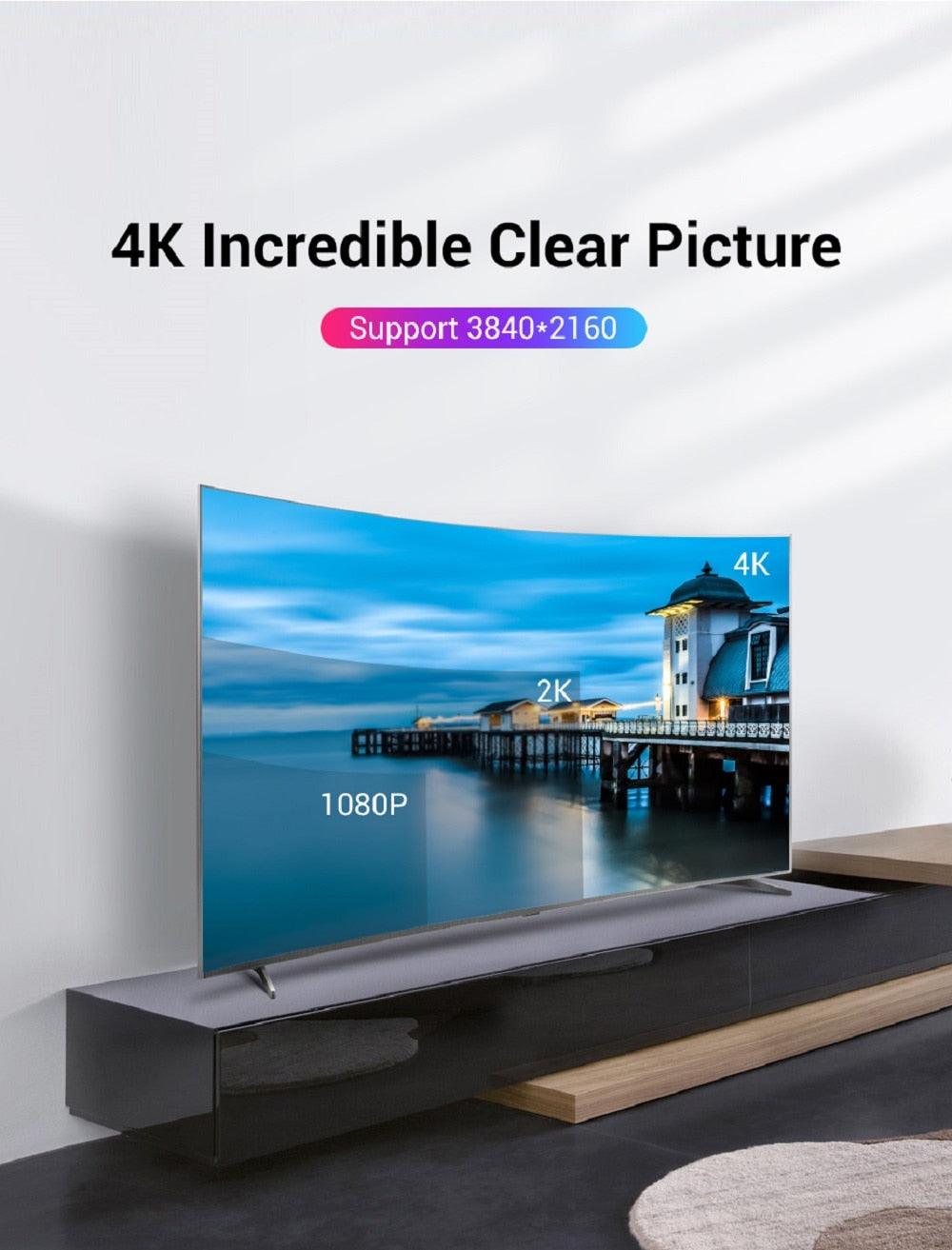 High Speed 32.4Gbps Slim And Flexible 1.4 8K 4K HDR 60Hz DisplayPort Cable Adapter For Video PC Laptop TV Monitor Stevvex