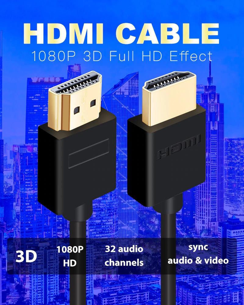 High Speed HDMI Cable 2.0 4K 1080P 3D Video Audio Cable Ultra High Speed Gold Plated Connectors HDMI 4K HD For TV Gaming Console Stevvex