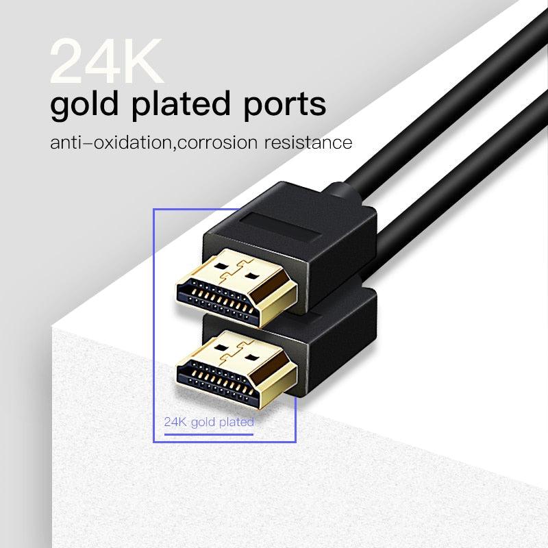 High Speed HDMI Cable 2.0 4K 1080P 3D Video Audio Cable Ultra High Speed Gold Plated Connectors HDMI 4K HD For TV Gaming Console Stevvex