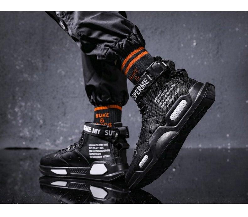 High Top Red Bottom Trend Sneakers For Men Hip Hop Casual Men's Sport High Quality Sneakers Breathable Lightweight Red Basketball Luxury Fashion Running Sneakers Stevvex