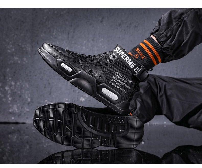 High Top Red Bottom Trend Sneakers For Men Hip Hop Casual Men's Sport High Quality Sneakers Breathable Lightweight Red Basketball Luxury Fashion Running Sneakers Stevvex