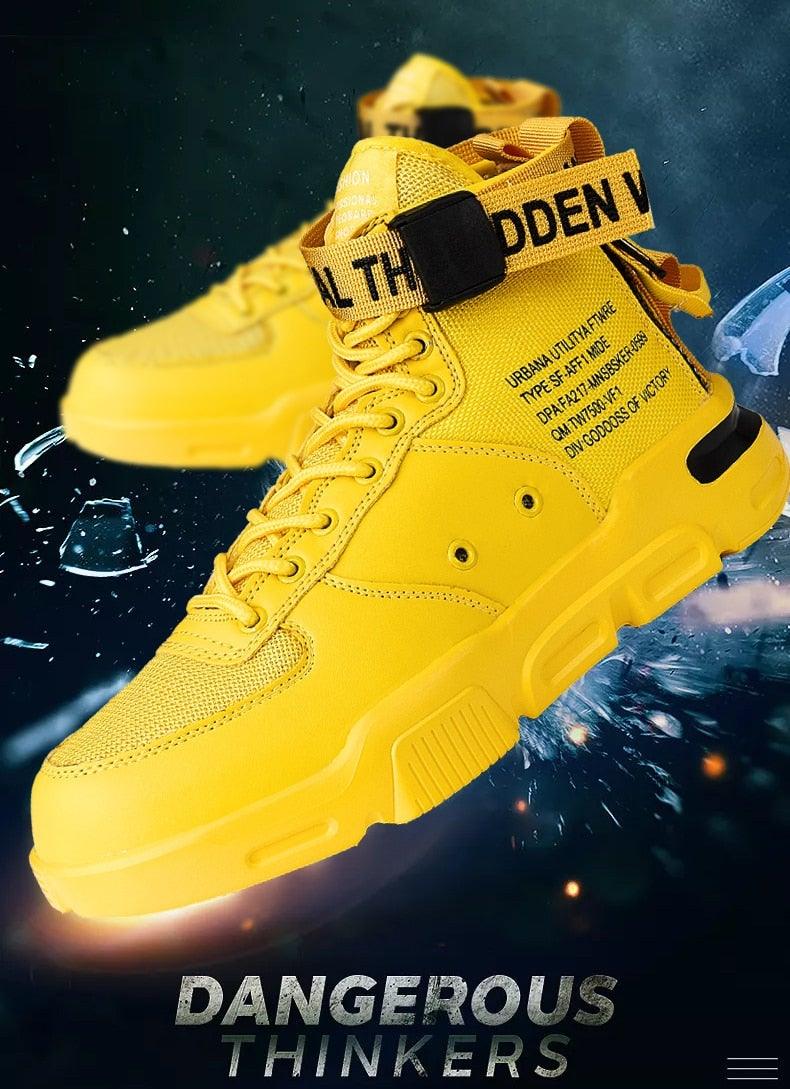High Top Red Bottom Trend Sneakers For Men Hip Hop Casual Men's Sport High Quality Sneakers Breathable Lightweight Red Basketball Luxury Fashion Running Sneakers Stevvex