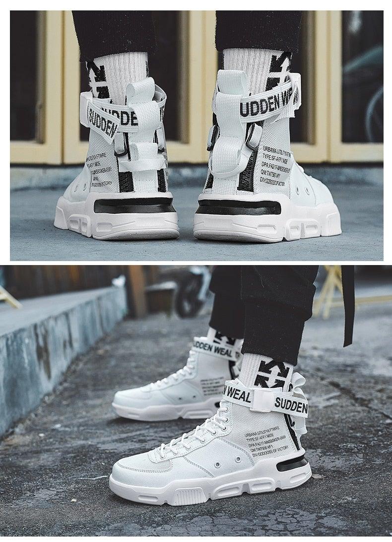 High Top Red Bottom Trend Sneakers For Men Hip Hop Casual Men's Sport High Quality Sneakers Breathable Lightweight Red Basketball Luxury Fashion Running Sneakers Stevvex