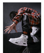 High Top Red Bottom Trend Sneakers For Men Hip Hop Casual Men's Sport High Quality Sneakers Breathable Lightweight Red Basketball Luxury Fashion Running Sneakers Stevvex