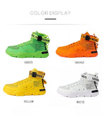 High Top Red Bottom Trend Sneakers For Men Hip Hop Casual Men's Sport High Quality Sneakers Breathable Lightweight Red Basketball Luxury Fashion Running Sneakers Stevvex