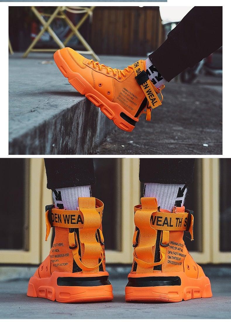 High Top Red Bottom Trend Sneakers For Men Hip Hop Casual Men's Sport High Quality Sneakers Breathable Lightweight Red Basketball Luxury Fashion Running Sneakers Stevvex