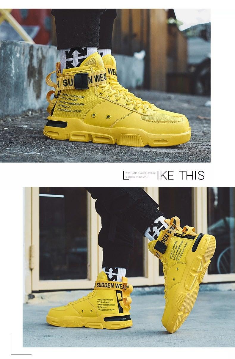 High Top Red Bottom Trend Sneakers For Men Hip Hop Casual Men's Sport High Quality Sneakers Breathable Lightweight Red Basketball Luxury Fashion Running Sneakers Stevvex
