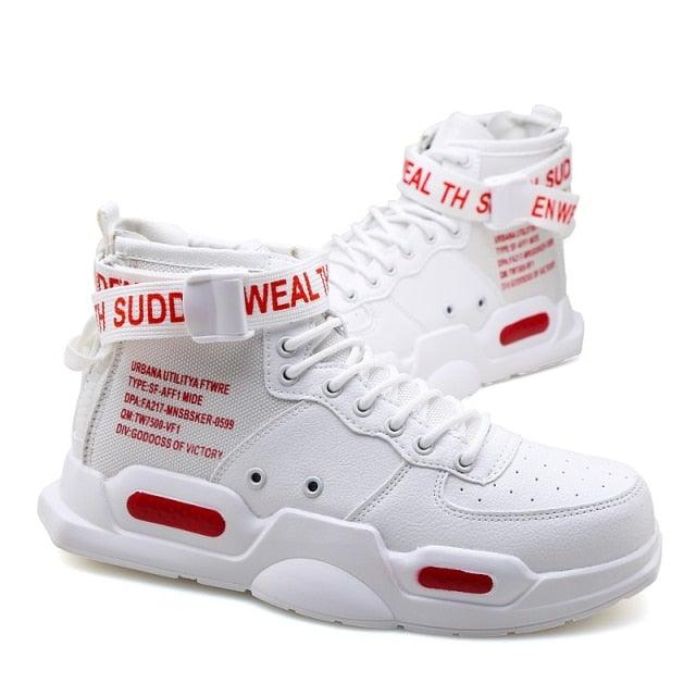 High Top Red Bottom Trend Sneakers For Men Hip Hop Casual Men's Sport High Quality Sneakers Breathable Lightweight Red Basketball Luxury Fashion Running Sneakers Stevvex