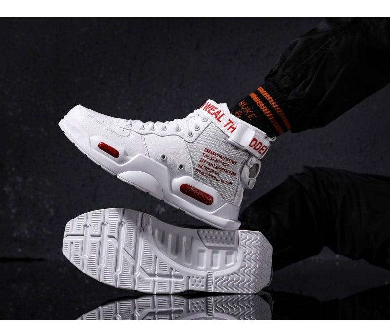 High Top Red Bottom Trend Sneakers For Men Hip Hop Casual Men's Sport High Quality Sneakers Breathable Lightweight Red Basketball Luxury Fashion Running Sneakers Stevvex