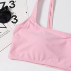 High Waist Bikini Black Swimwear Women Swimsuit High Leg Bikinis Set Women High Waist Bandeau Bikini Set Strapless 2 Piece Bathing Suit Swimsuits Tie Wrap Swimsuits Swimming for Bathing Suit Woman Swimsuits Stevvex