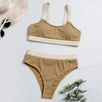 High Waist Bikini Leopard Bikini Women Push Up Swimsuit Women's Leopard Print Swimsuits High Waist Bikini Set 2 Piece Bathing Suits Women Printed Swimwear Tie Dye Summer Swim Beachwear Stevvex