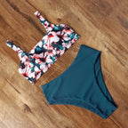 High Waist Bikini Leopard Bikini Women Push Up Swimsuit Women's Leopard Print Swimsuits High Waist Bikini Set 2 Piece Bathing Suits Women Printed Swimwear Tie Dye Summer Swim Beachwear Stevvex