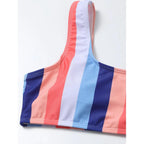 High Waist Bikini Striped Swimsuit Women Swimwear Women's Bathing Suit Triangle Bikini Low Waist Two Piece Swimsuit Female Push up Bikini Set Swimming Wear for Bathing Suit Swimsuits Stevvex