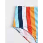 High Waist Bikini Striped Swimsuit Women Swimwear Women's Bathing Suit Triangle Bikini Low Waist Two Piece Swimsuit Female Push up Bikini Set Swimming Wear for Bathing Suit Swimsuits Stevvex