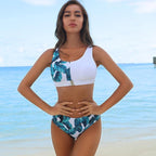 High Waist Bikinis Bikini Set Push Up Swimsuit Female Plus Size Swimwear Women Bikini Leopard Bathing Suit Women High Waist String Floral Printed 2 Piece Summer Bathing Suits For Women Stevvex