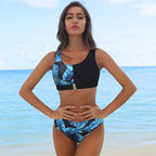 High Waist Bikinis Bikini Set Push Up Swimsuit Female Plus Size Swimwear Women Bikini Leopard Bathing Suit Women High Waist String Floral Printed 2 Piece Summer Bathing Suits For Women Stevvex