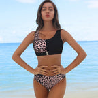 High Waist Bikinis Bikini Set Push Up Swimsuit Female Plus Size Swimwear Women Bikini Leopard Bathing Suit Women High Waist String Floral Printed 2 Piece Summer Bathing Suits For Women Stevvex