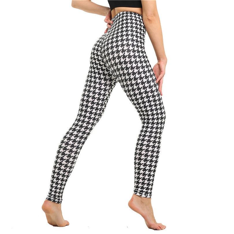 High Waist Leggings Pants Fitness Women Fashion  Printing Leggings Women Fitness Yoga Pants High Waist Push Up Sportswear Elastic Trousers Gym Running Workout Pants Push Up Running Elastic Stripe Dot Bottom Leggings Stevvex