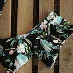 High Waist Ruffled Bikini Set Flounce Swimwear Women Two Pieces Swimsuit Swimsuit for Women Two Pieces Bathing Suits Tummy Control Flounce Top with High Waist Bottom Floral Beachwear V-neck Bathing Suit Stevvex