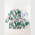 High-Waist Swimwear Set Summer Floral Print Bikini Swimsuit Beachwear Women  Push-Up Bathing Suit Tie Dye 3 Pieces Strings High Cut Bikini Set Bathing Suits Stevvex