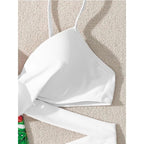 High-Waist Swimwear Set Summer Floral Print Bikini Swimsuit Beachwear Women  Push-Up Bathing Suit Tie Dye 3 Pieces Strings High Cut Bikini Set Bathing Suits Stevvex