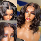 Highlight Wig Human Hair Wigs Short Bob Wig For Black Women T Part Brazilian Pre Plucked With Baby Hair Body Wave Lace Front Wigs For Black Women Cosplay Wigs For Women Stevvex