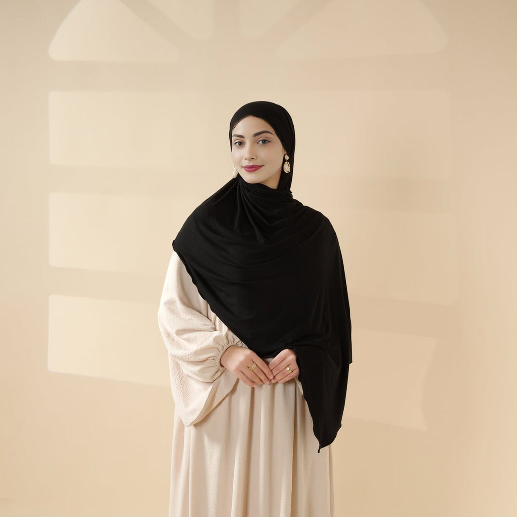 Perfect Hijab for Eid: Premium Modal Jersey Long Scarf – Soft, Breathable & Elegant in 8 Colors Shawl (MH105) Mariam's Collection