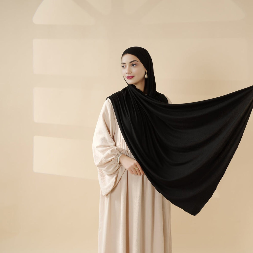 Perfect Hijab for Eid: Premium Modal Jersey Long Scarf – Soft, Breathable & Elegant in 8 Colors Shawl (MH105) Mariam's Collection