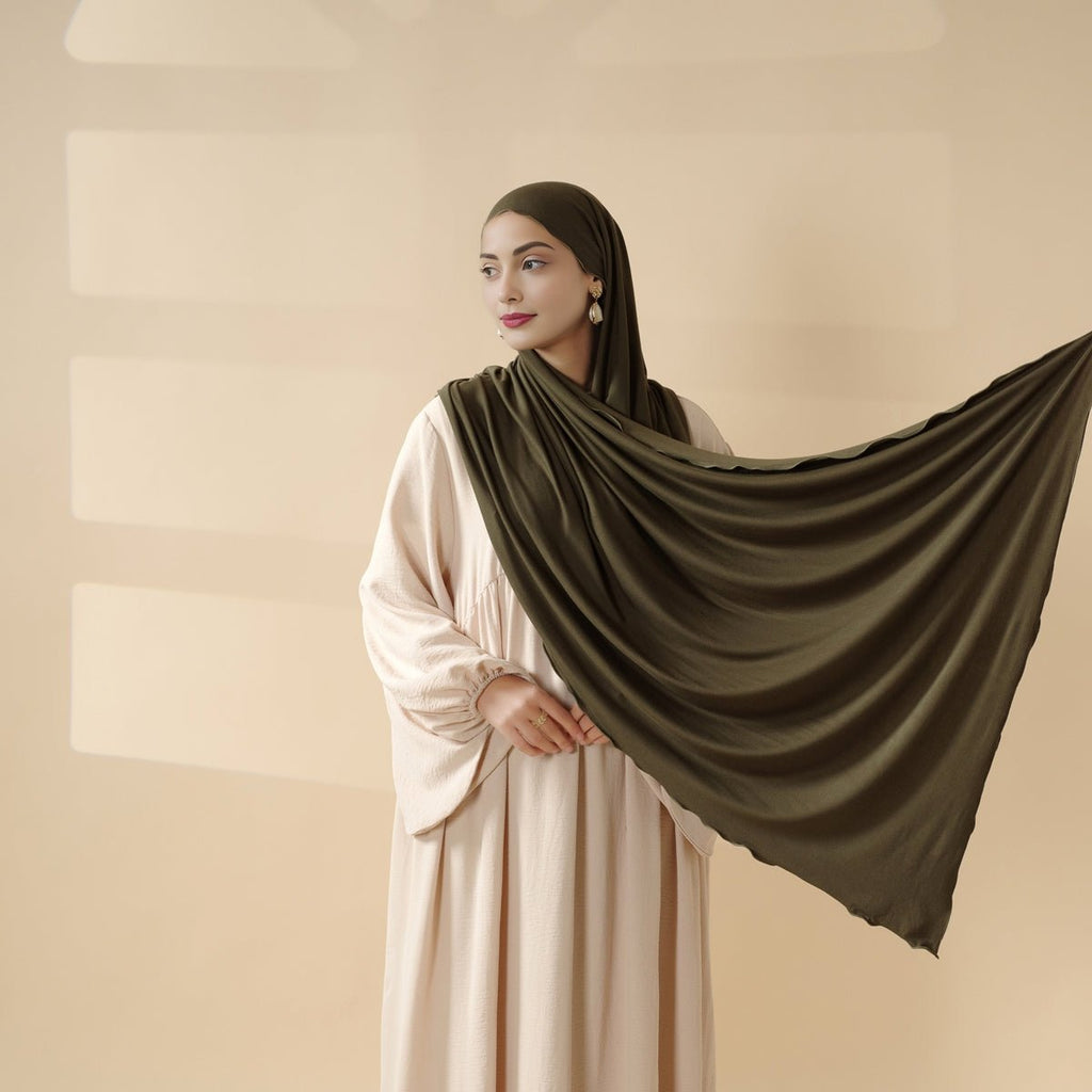 Perfect Hijab for Eid: Premium Modal Jersey Long Scarf – Soft, Breathable & Elegant in 8 Colors Shawl (MH105) Mariam's Collection