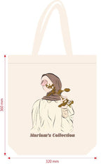 Hijabi Illustrated Canvas Tote Bag – Mariam’s Collection（MAC235）