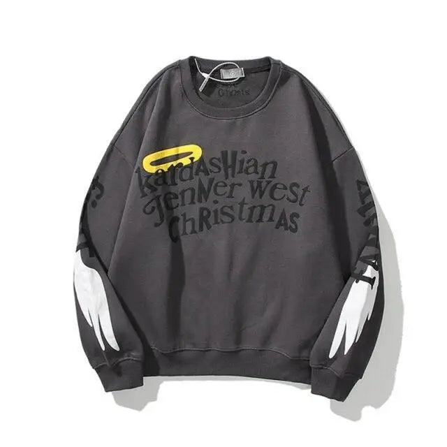 Hip-Hop Printed Sweatshirts Men  High Pullovers Couple Street Casual Sweatshirts Letter Print Men Women Sweatshirt Stylish Printed Cool Design Warm Winter Sweatshirt For Men Women Stevvex