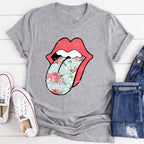Hippie Floral Tongue Tee - SJB-DIAMOND ELITES