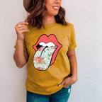 Hippie Floral Tongue Tee - SJB-DIAMOND ELITES