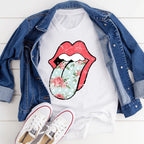 Hippie Floral Tongue Tee - SJB-DIAMOND ELITES