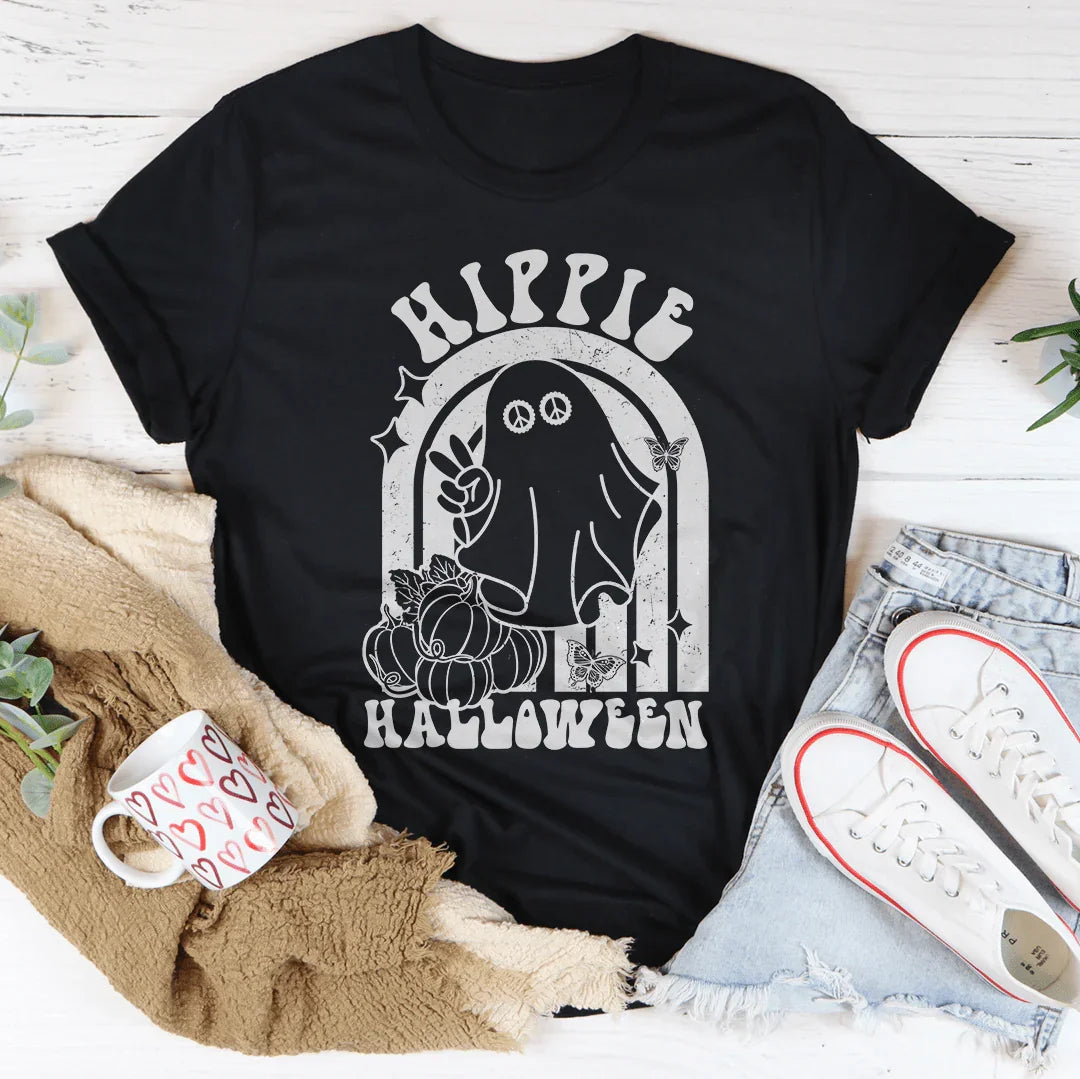 Hippie Halloween Tee Peachy Sunday