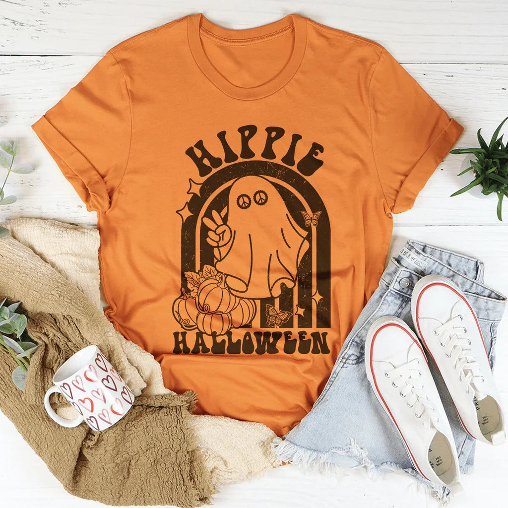 Hippie Halloween Tee Peachy Sunday