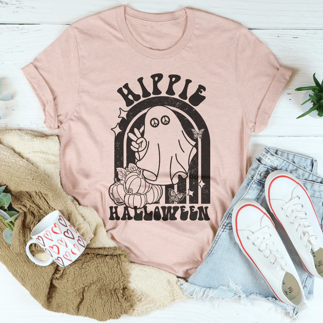 Hippie Halloween Tee Peachy Sunday