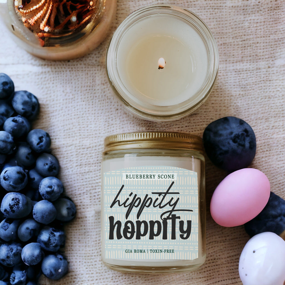 Blueberry Scone Scented Candle, Hand Poured Soy Wax, Cozy Bakery Aroma BandsCo Straps