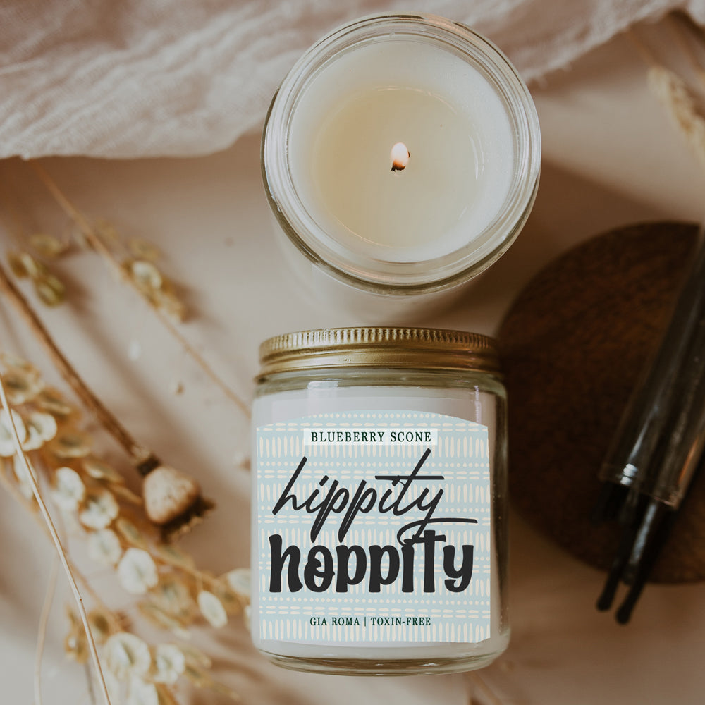 Blueberry Scone Scented Candle, Hand Poured Soy Wax, Cozy Bakery Aroma BandsCo Straps