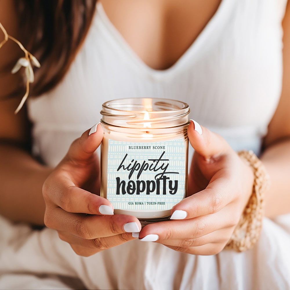 Blueberry Scone Scented Candle, Hand Poured Soy Wax, Cozy Bakery Aroma BandsCo Straps