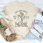 Hold Your Horses Wait On The Lord Psalm 27:14 Tee Peachy Sunday