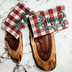 Holiday Charcuterie Board Set With Tartan Kitchen Towels - 2-Piece Gift BandsCo Straps