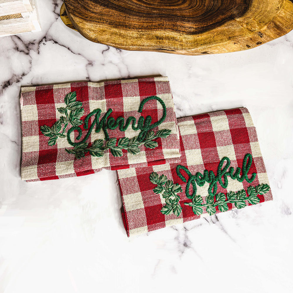 Holiday Charcuterie Board Set With Tartan Kitchen Towels - 2-Piece Gift BandsCo Straps