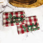 Holiday Charcuterie Board Set With Tartan Kitchen Towels - 2-Piece Gift BandsCo Straps