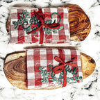 Holiday Charcuterie Board Set With Tartan Kitchen Towels - 2-Piece Gift BandsCo Straps