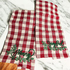 Holiday Charcuterie Board Set With Tartan Kitchen Towels - 2-Piece Gift BandsCo Straps