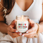Holiday Christmas Candle Sweet Zesty Floral Rose Jasmine Scent 8oz BandsCo Straps