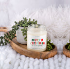 Holiday Christmas Candle Sweet Zesty Floral Rose Jasmine Scent 8oz BandsCo Straps
